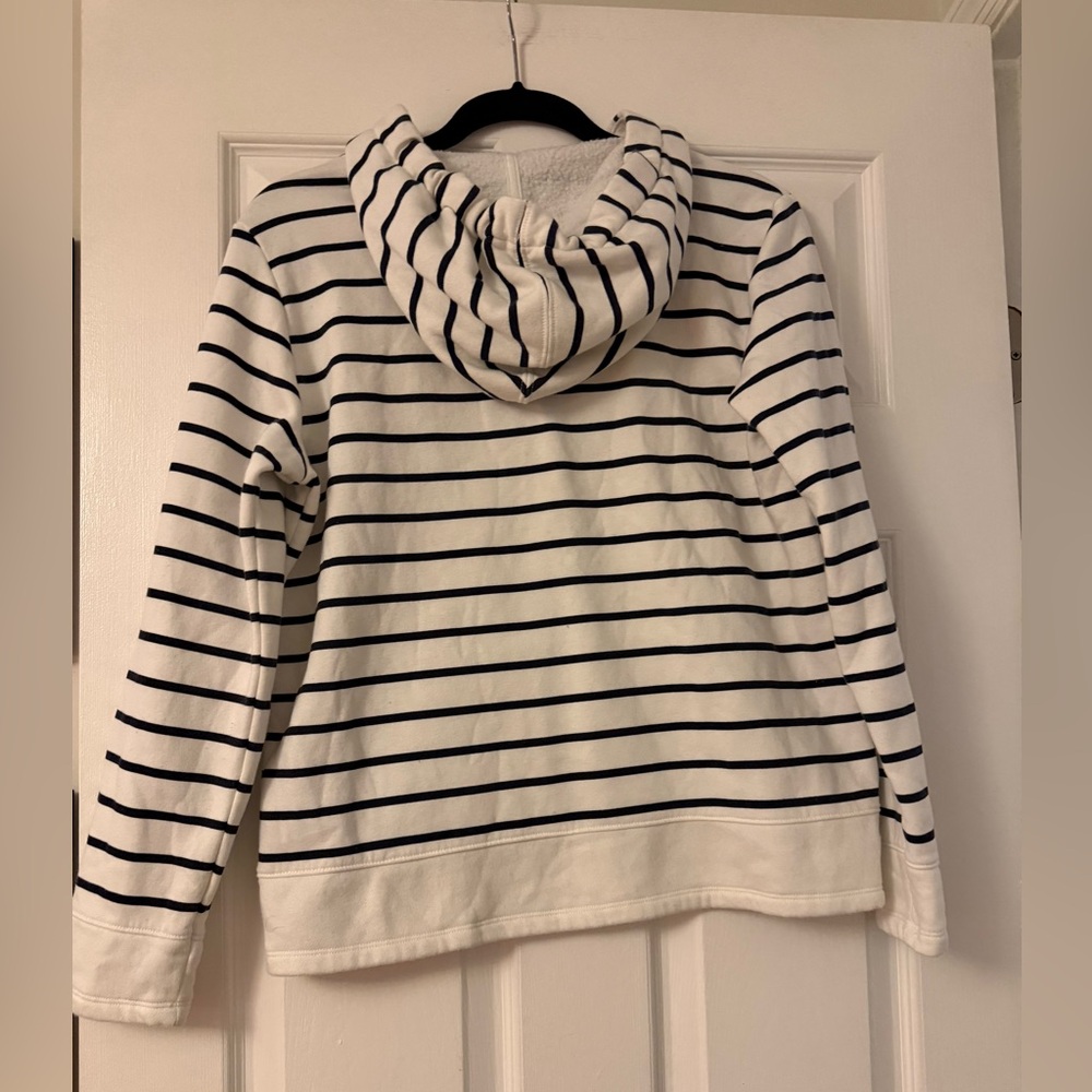 ❌Sold❌ Nautica Women's Striped Hoodie in White & Navy - Picture 7 of 8